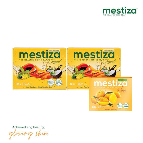 Mestiza Soap-Tastic Bundle (2 Mestiza Orig 125 gr Free 1 60 gr Mango Soap)