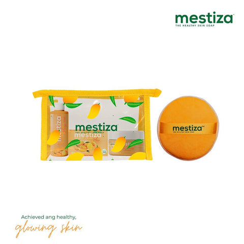 Mestiza Mango Set Trial Kit free Facial Loofah Pad